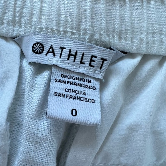 Athleta Retreat Linen Jogger Pants Calla Lily White Casual Athleisure Women’s 0 - Picture 9 of 11